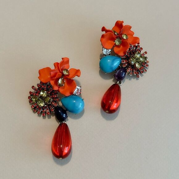 Crystal drop earrings N1060 - Picture 2 of 5